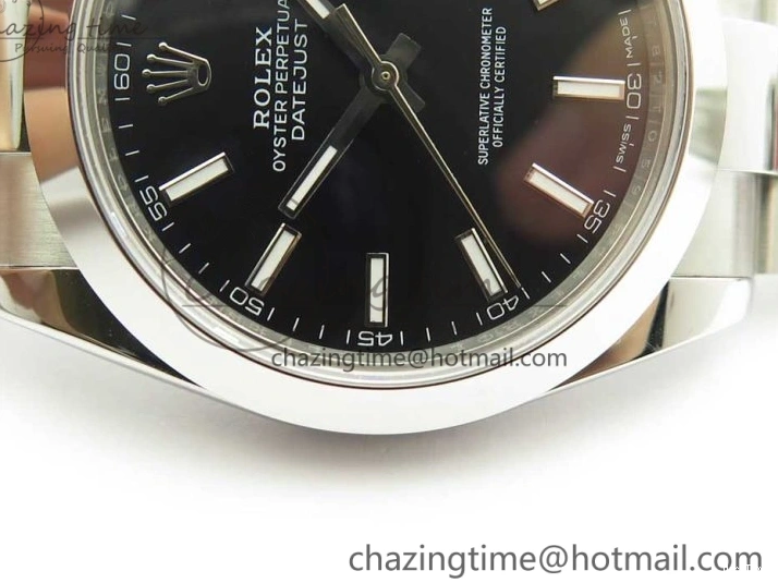 MiroTime 0523 DateJust II 126334 41mm SS BP 1:1 Best Edition Black Dial Sticks Makers on Oyster Bracelet ZeroBulk 3325